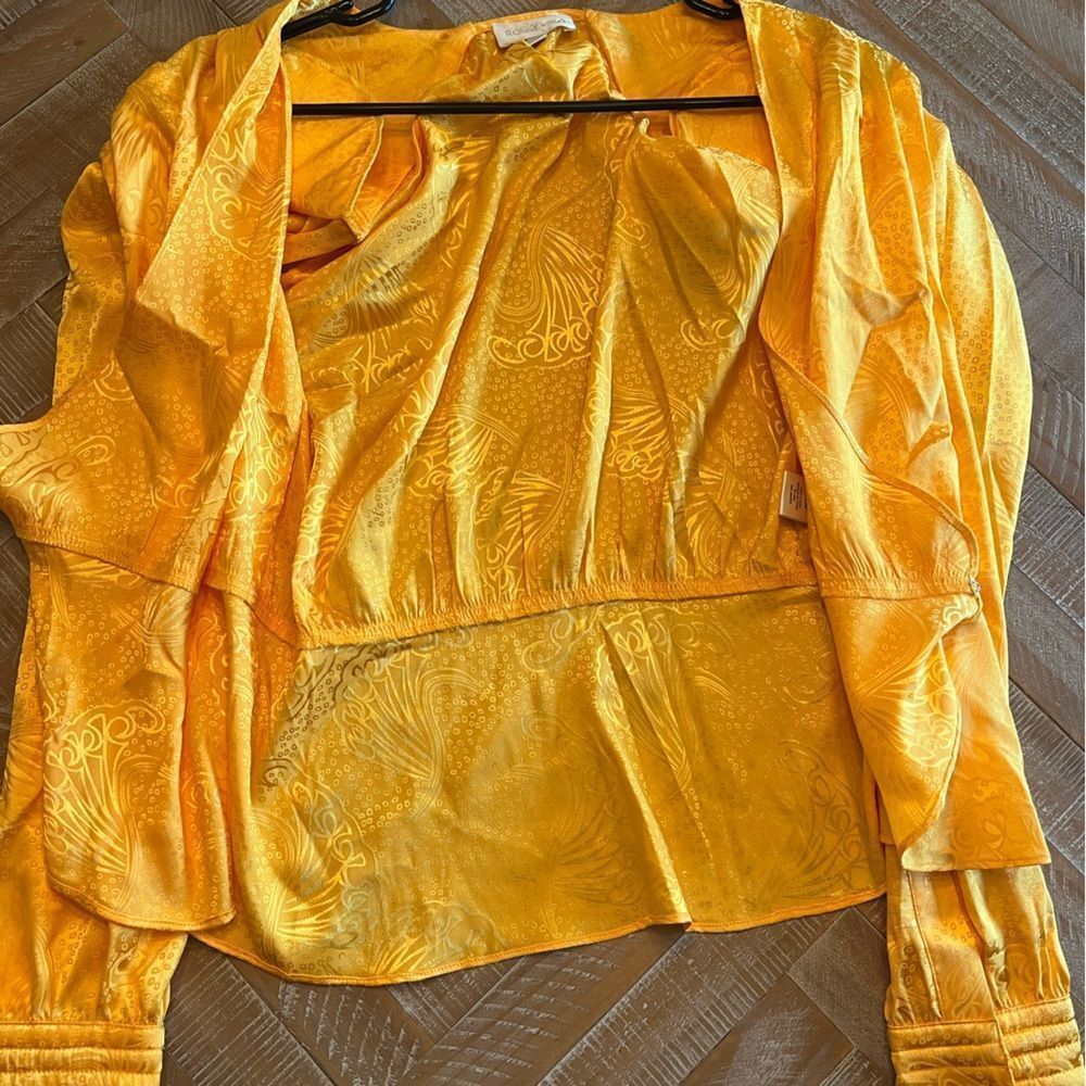 Ronny Kobo Lorrie Top Long Sleeve Yellow Size S - Picture 5 of 9